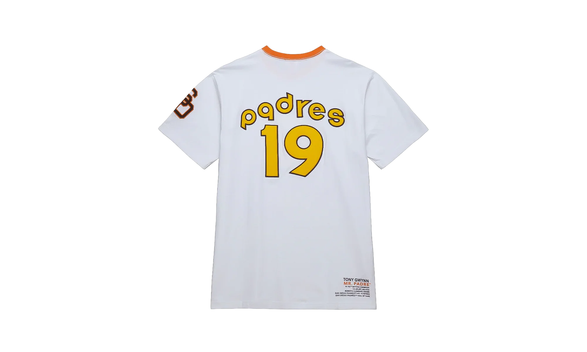 MLB Legends Ringer Tony Gwynn Short Sleeve T-Shirt "San Diego Padres - Brown" FC8197 SDPWHIT
