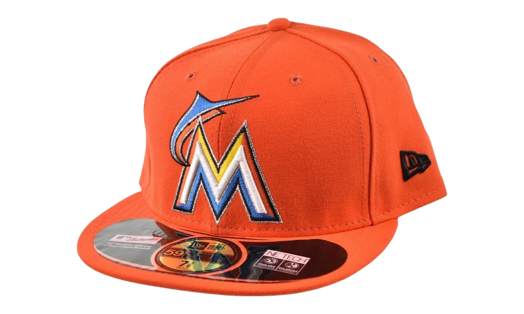 59FIFTY Miami Marlins Fitted Hat "Orange" 70360936