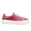 Bedazzle Rhinestone Lace Up Platform Sneakers