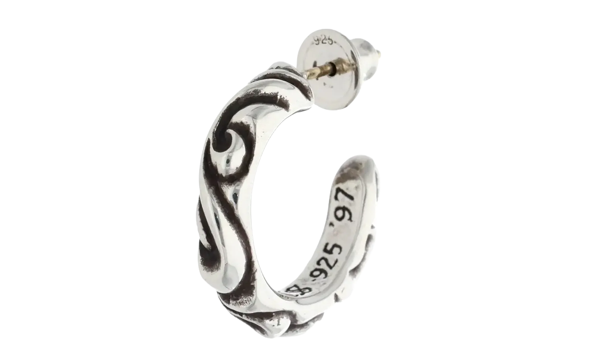 Scroll Hoop Earring "Silver" CHRM0805