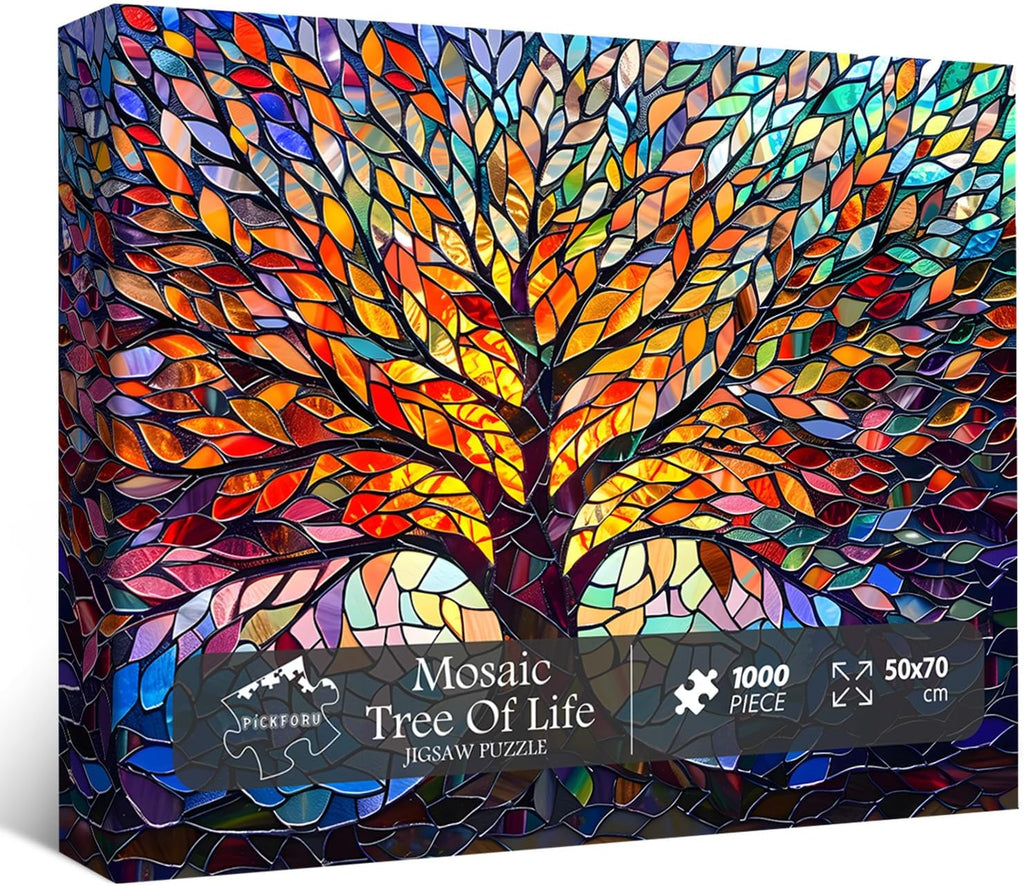 Stained Glass Puzzle Tree of Life Puzzles for Adults 1000 Pieces