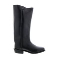 8220 Mens Black Wide Leather Slip On Cowboy Western Boots