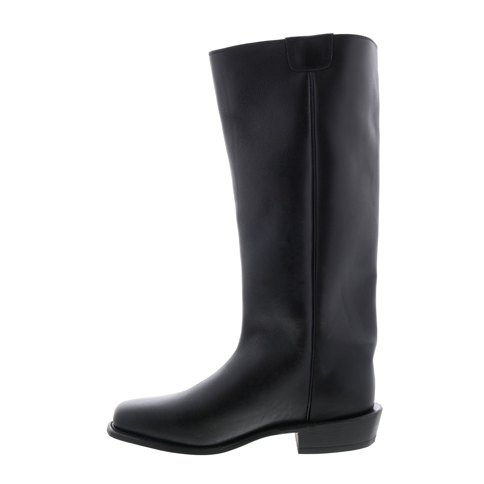 8220 Mens Black Leather Slip On Cowboy Western Boots