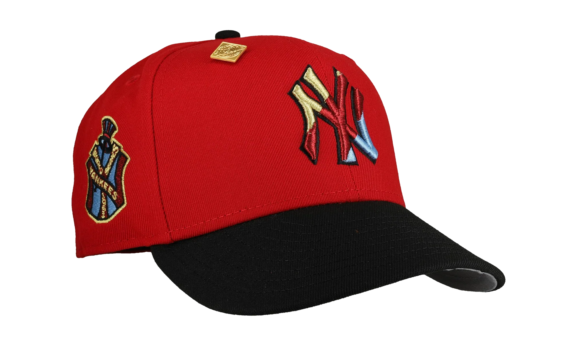 59FIFTY New York Yankees 1951 World Series Diagonal Logo Fitted Hat "Red / Black" NE228