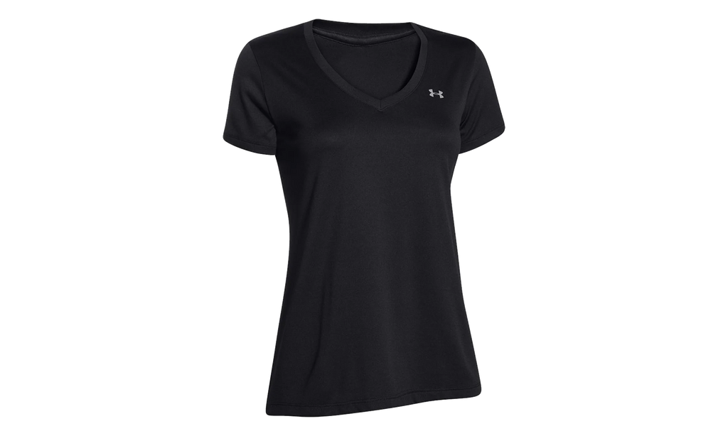 Tech V-Neck Short Sleeve T-Shirt WMNS "Black" 1255839 002
