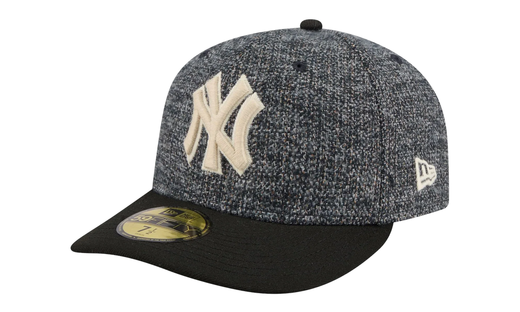 59FIFTY New York Yankees MLB Fitted Hat "Tweedy Cotton Black" NE463