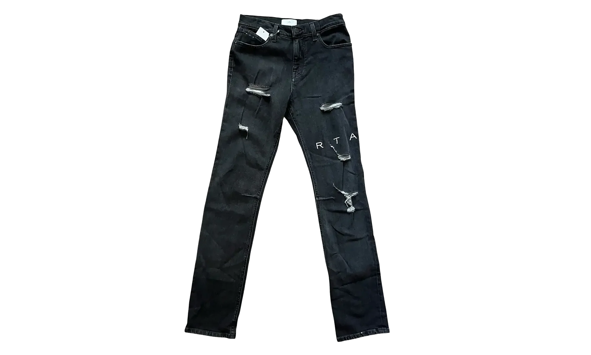 Distressed Stretch Slim-Fit Jeans "Black Savanna" MH24D615 B1405BKSAV