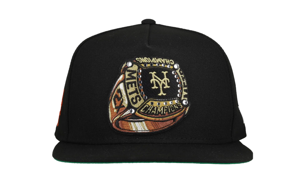 9FIFTY New York Mets A Frame Snapback Hat ""Rings"" NE177