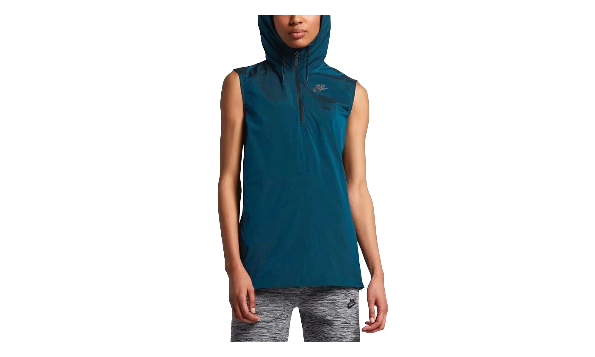 Sportswear Tech Hypermesh Sleeveless Hooded Vest WMNS "Navy" 833464 457
