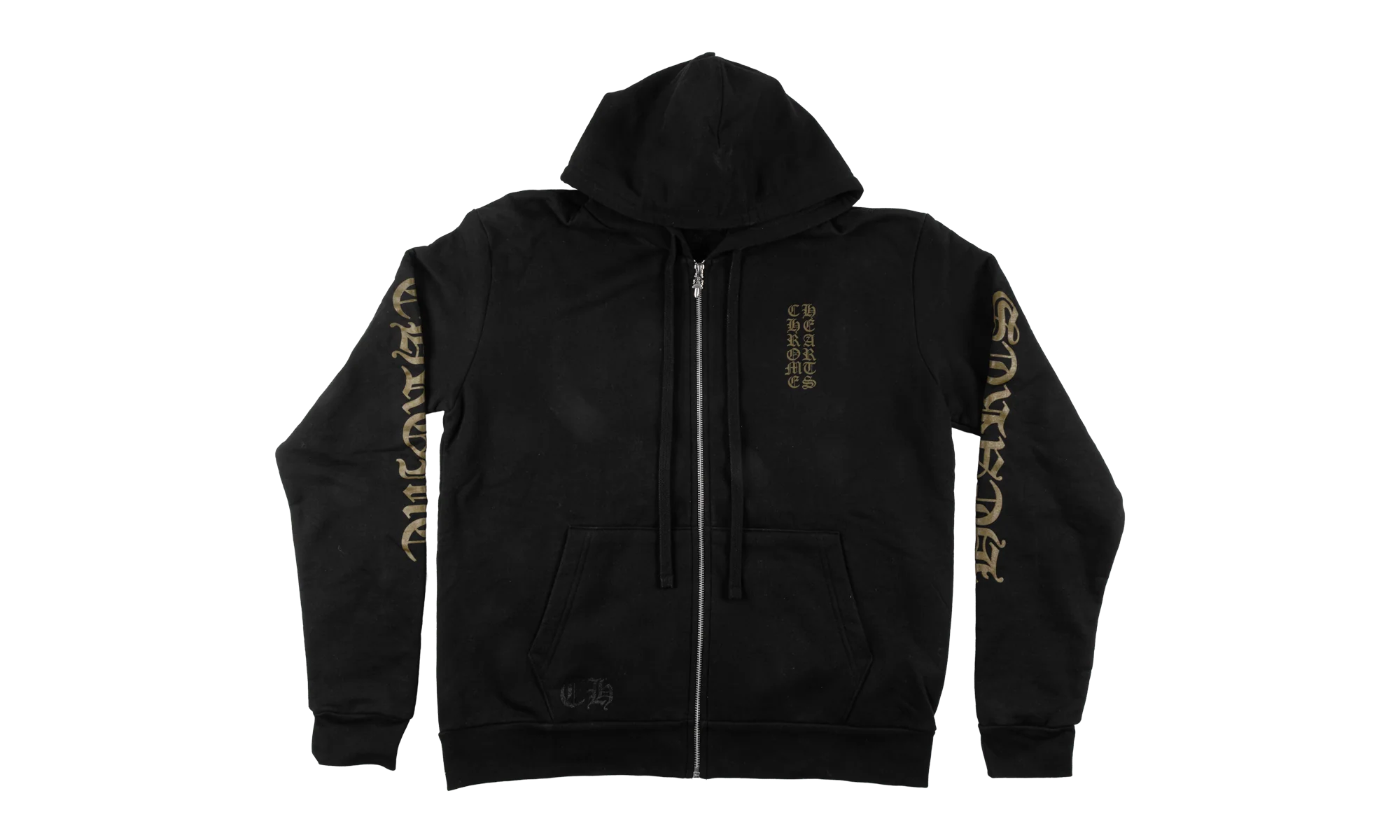 Vertical Logo Zip-Up Hoodie "Black/Olive" CHRM0852