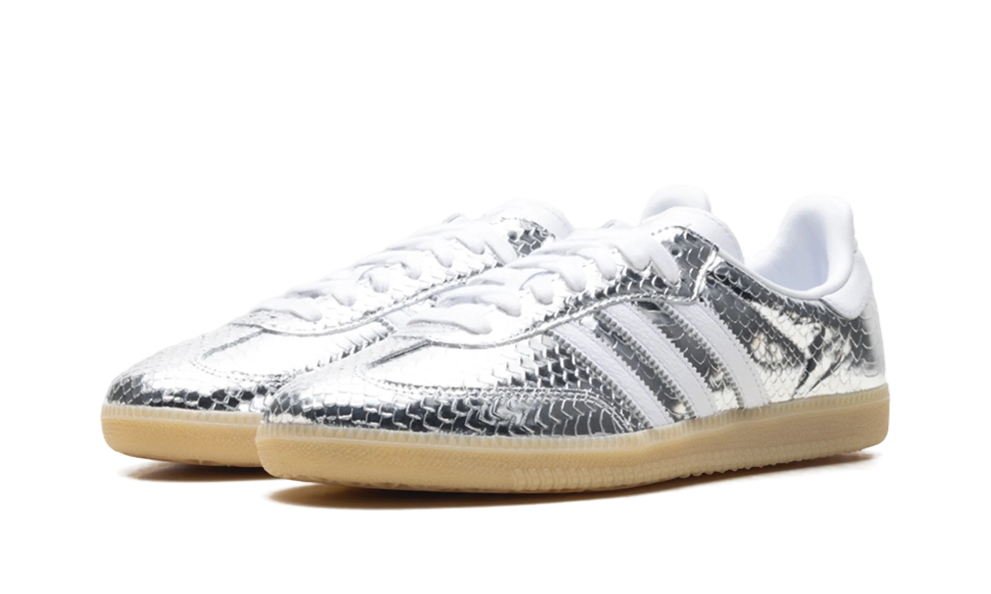 Adidas Samba OG WMNS "Patent Snakeskin Silver Metallic" IH9016
