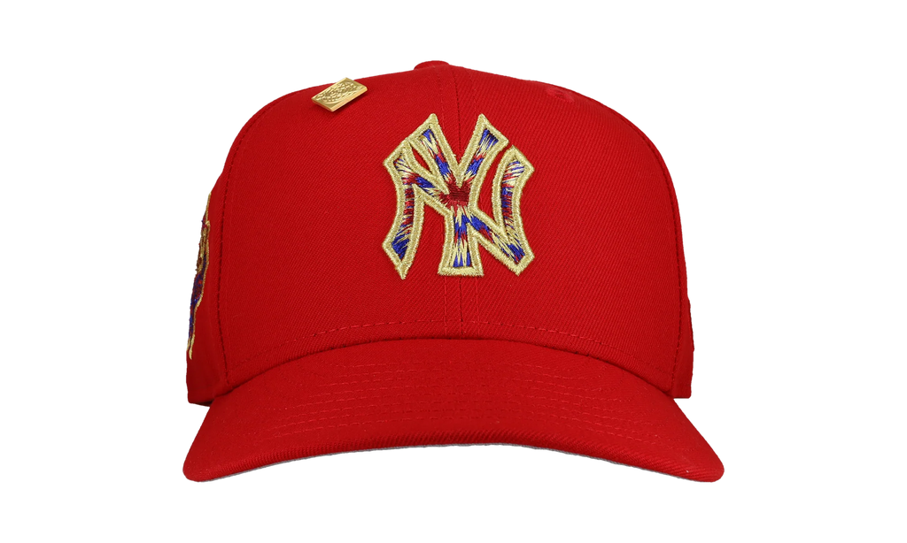 59FIFTY New York Yankees 1999 World Series Tie Dye Fitted Hat "Red Tie Dye" NE254
