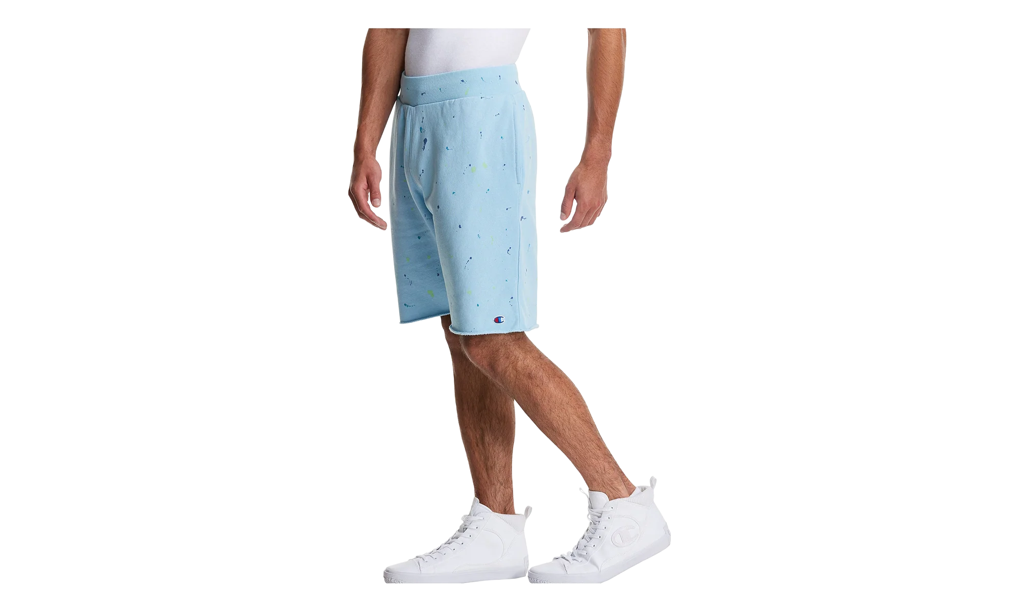 C-Life Reverse Weave Paint Splatter Shorts "Candid Blue" 825977 AZZC