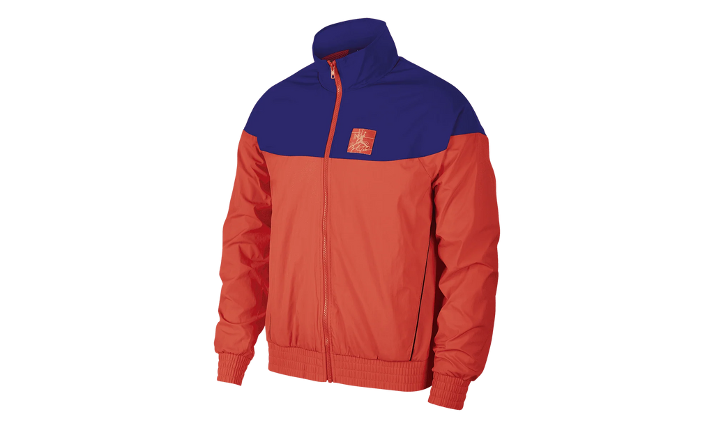 Air Jordan Tinker Legacy Windbreaker Jacket "Ember Glow / Light Concord" BQ0295 850