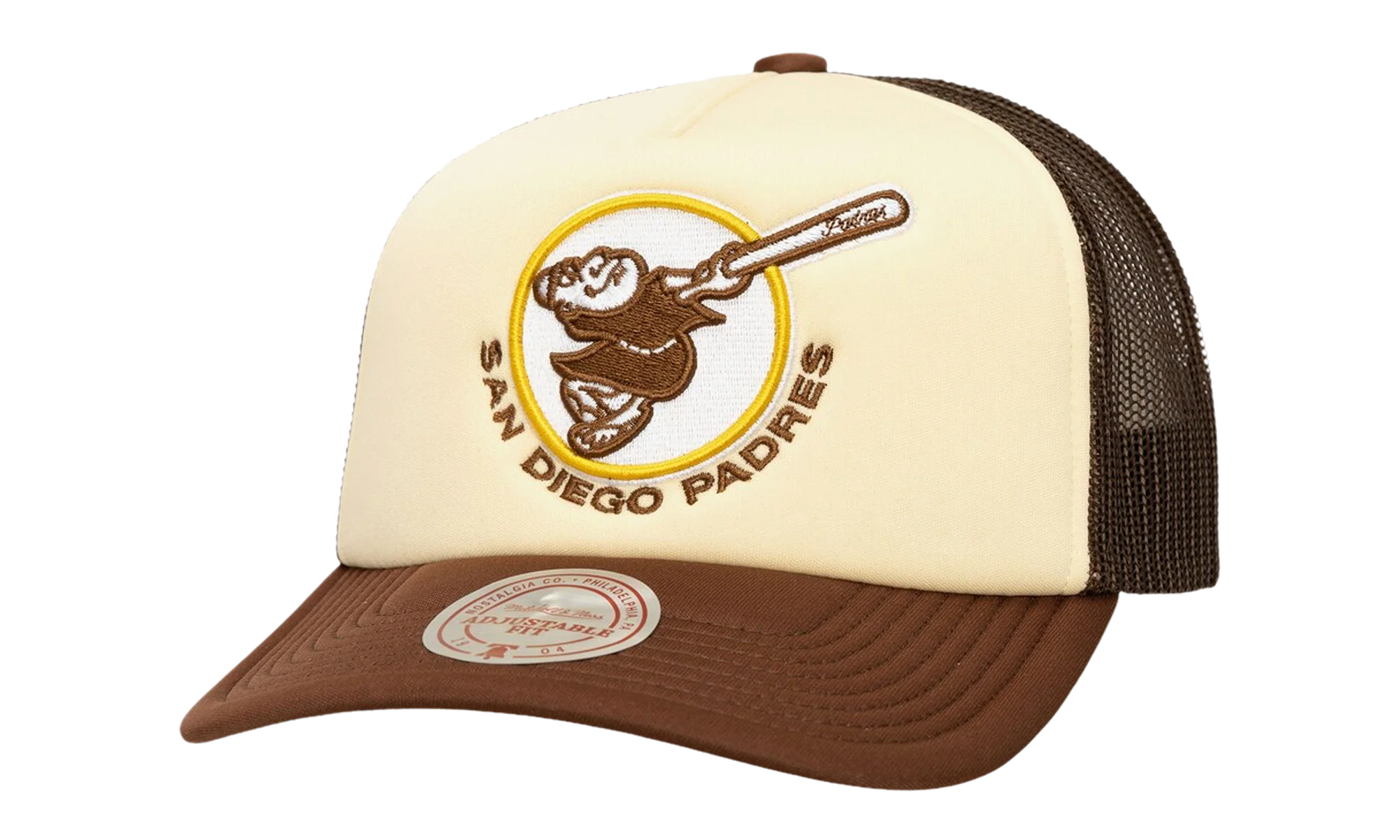 MLB Cooperstown Vintage Block Trucker Cap "San Diego Padres - Cream" HT12148 SDPCREA