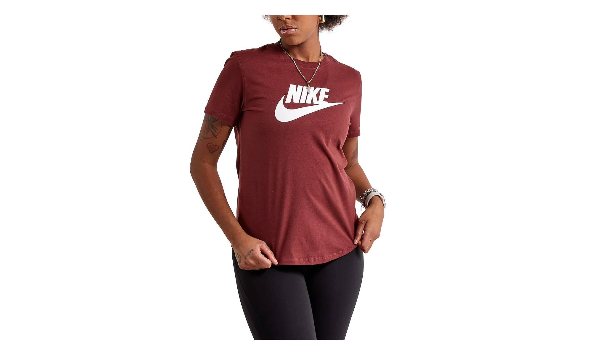 NSW Essentials Logo T-Shirt WMNS "Dark Team Red" DX7906 619