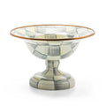 Sterling Check Enamel Compote - Small