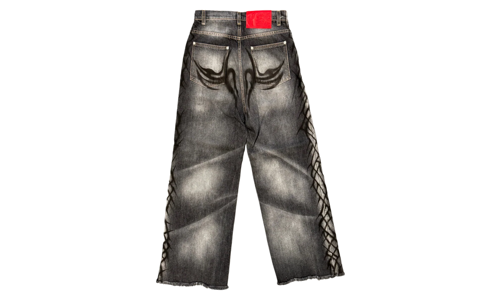 Graffiti Denim Jeans "Black" HSR217