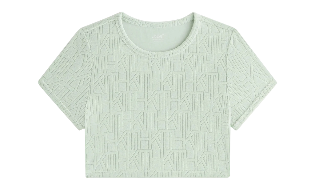 Yeni Monogram Towel Ringer Tee WMNS "Green" khw030572 4008