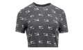 Air Slim-fit Printed Crop T-shirt WMNS "Black / White" DZ3751 010