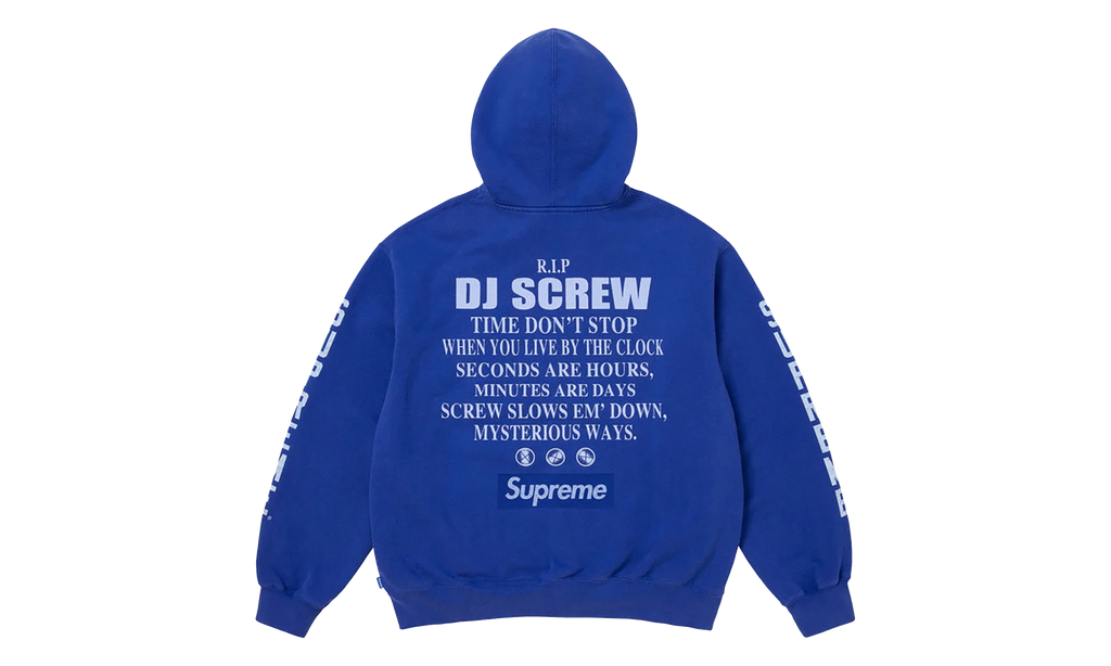 DJ Screw Zip Up Hooded Sweatshirt "SS26 - Royal" SU27356