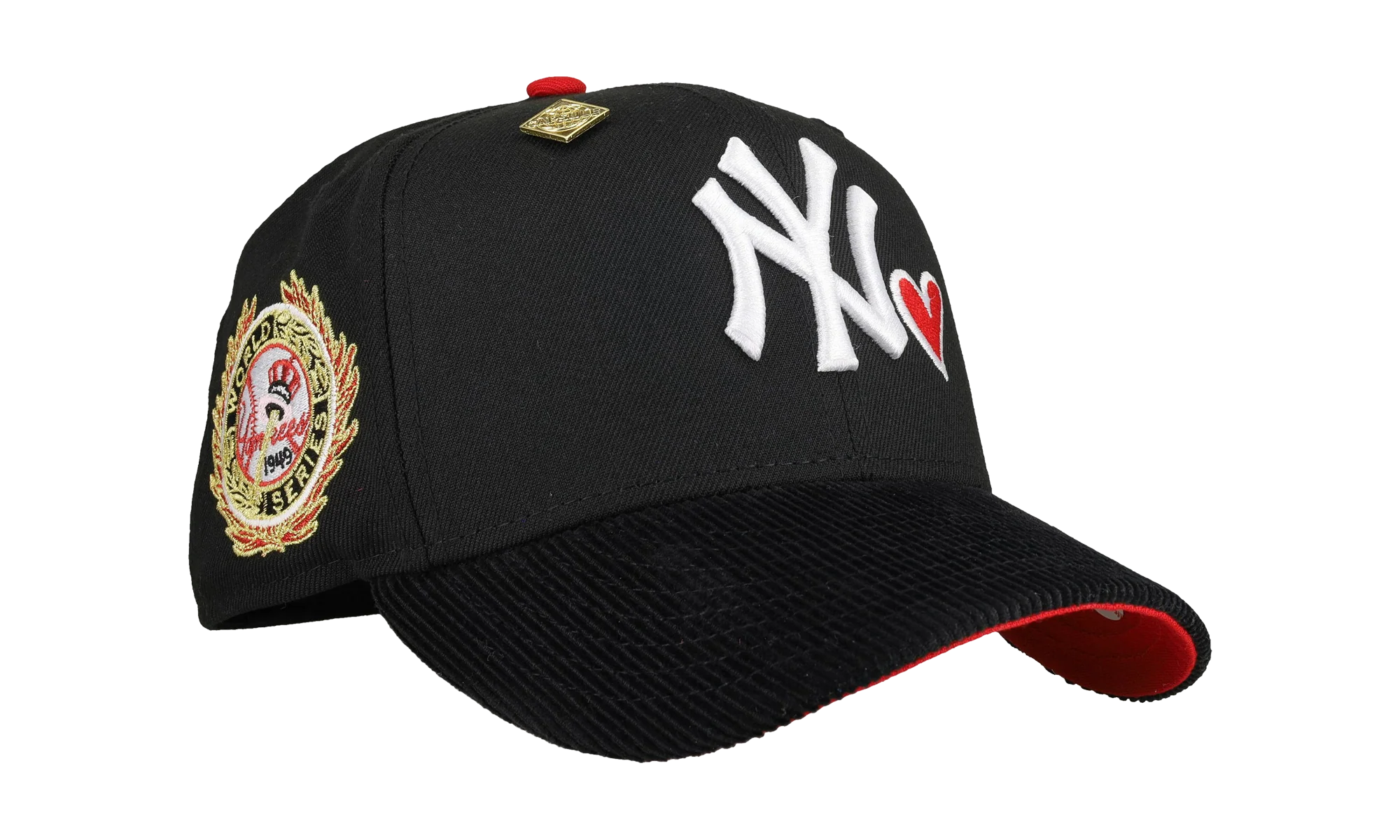 59FIFTY New York Yankees 1949 World Series Valentines Day Fitted Hat "Black / Red" NE226