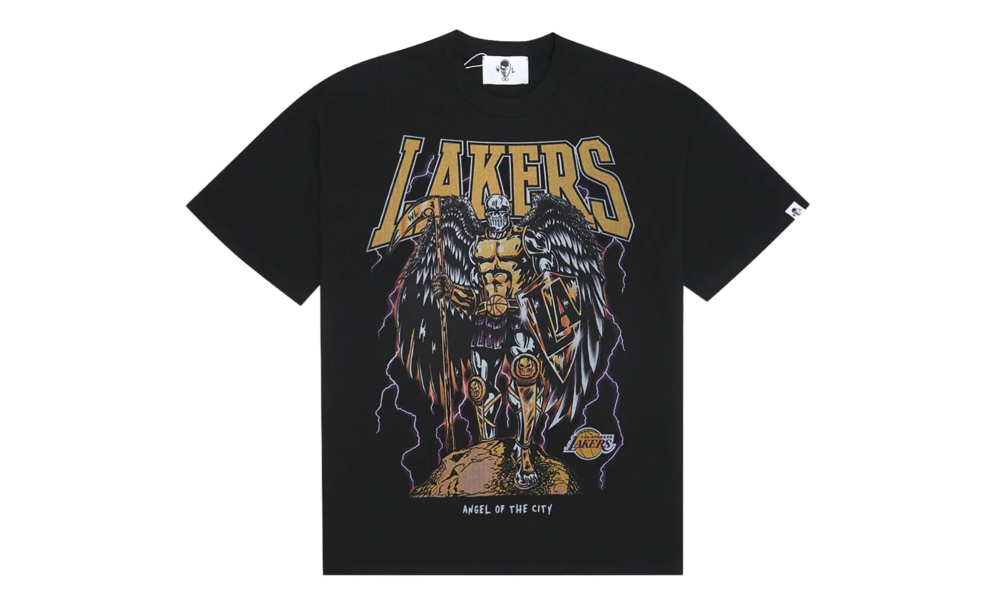 Angel of The City Lakers Short Sleeve Tee "Black" 201NBABLK815M