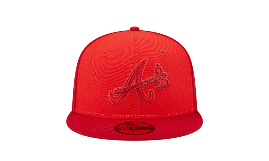 Atlanta Braves Tri-Tone Team 59FIFTY Fitted Hat "Red" 60355917
