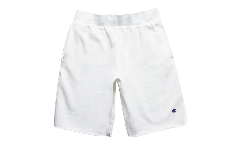 C-Life Reverse Weave Cut Off Shorts "White" 89597 045