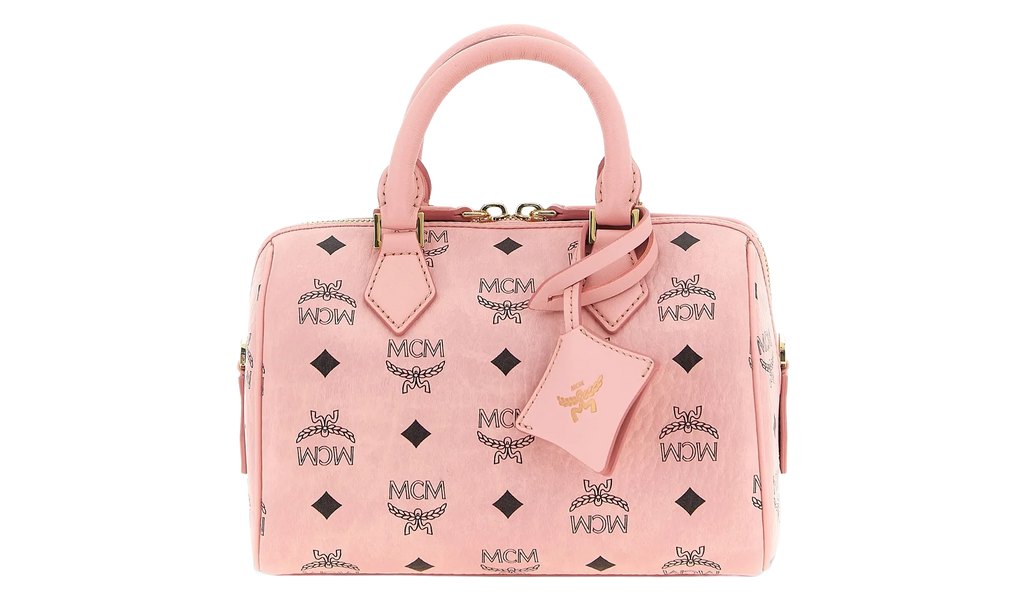 Small Ella Boston Bag in Visetos "Soft Pink" MWBFAEA03PZ001