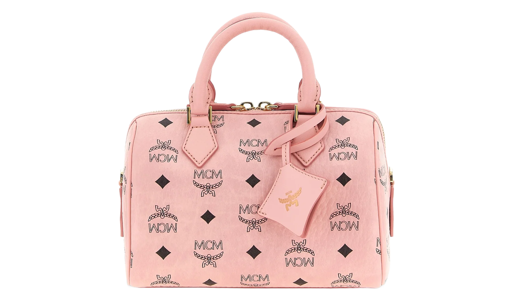 Small Ella Boston Bag in Visetos "Soft Pink" MWBFAEA03PZ001