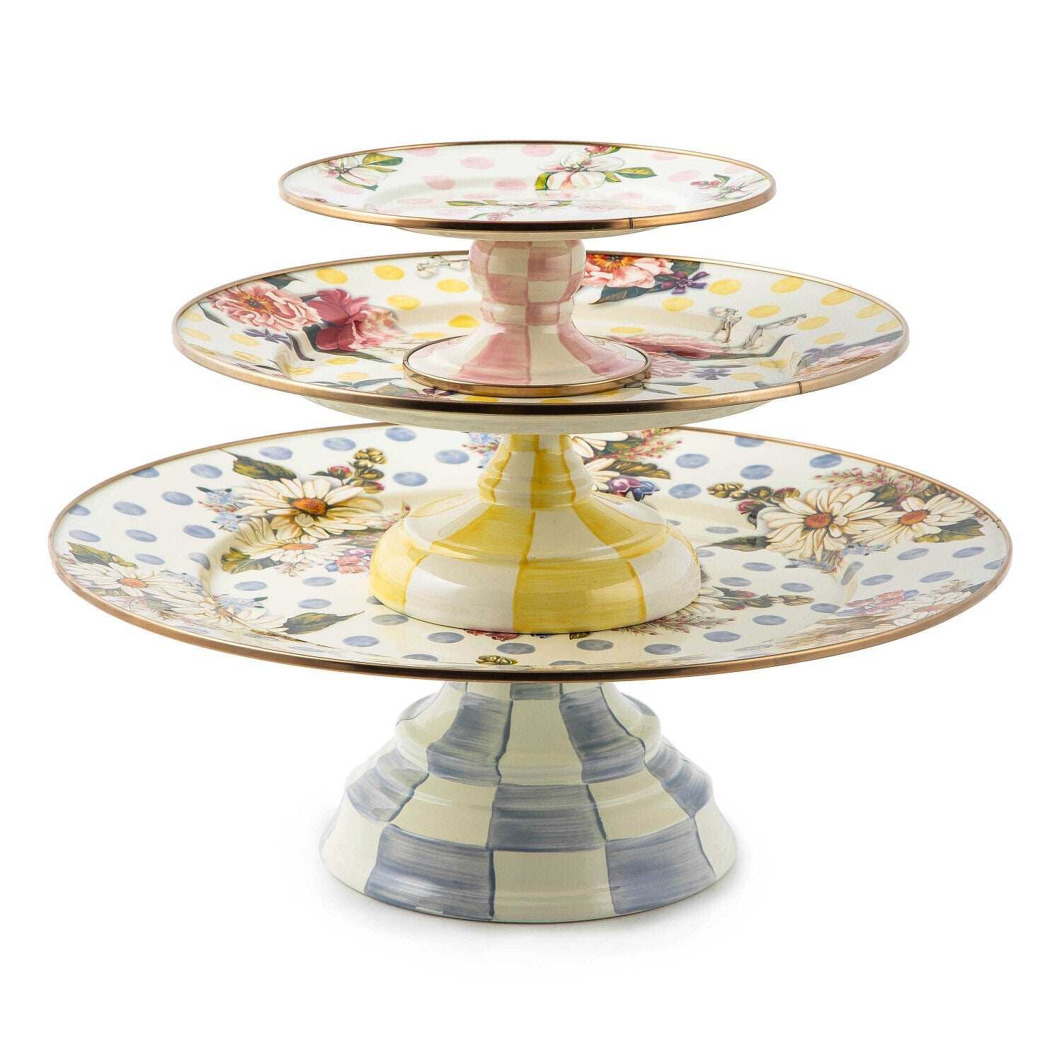 Wildflowers Blue Large Pedestal Platter
