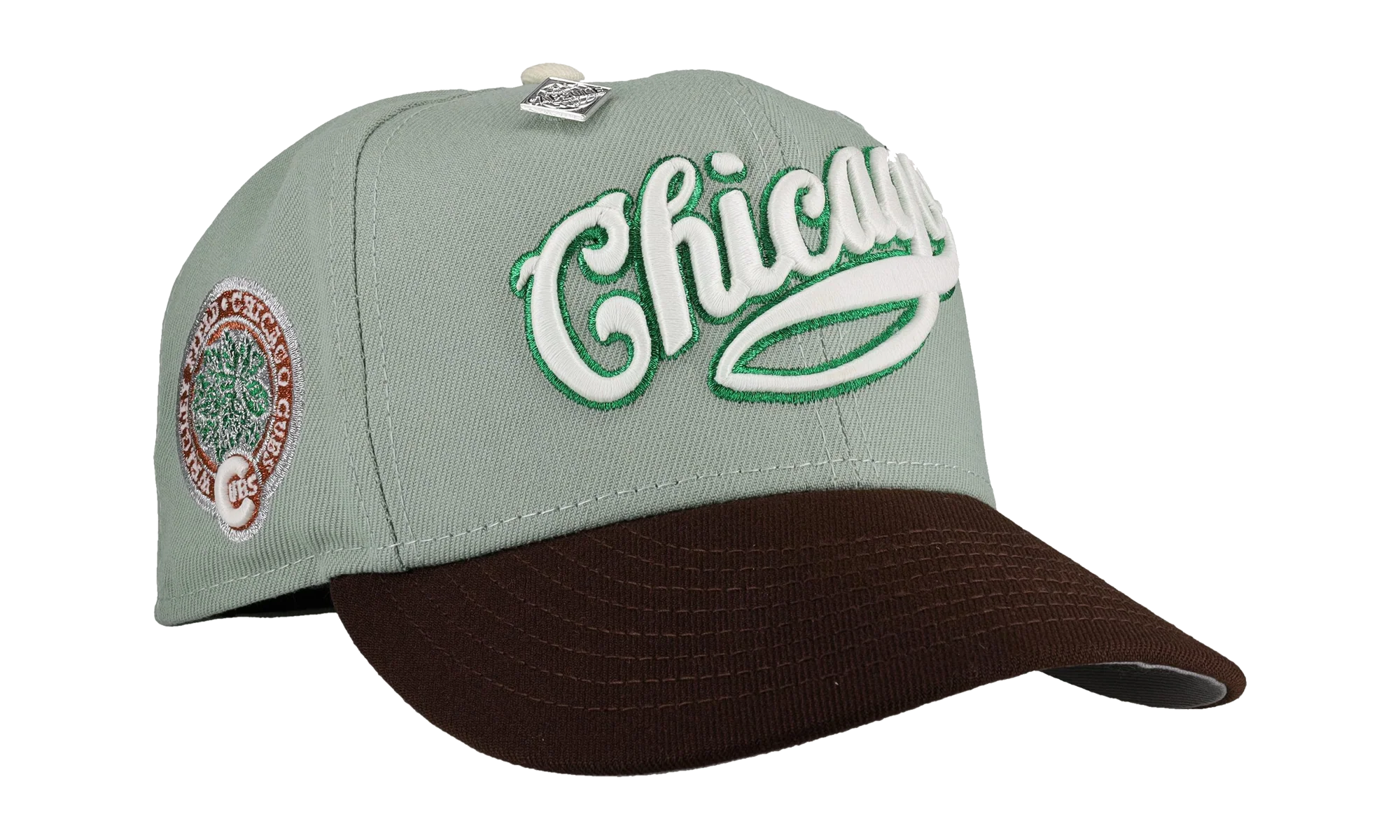 59FIFTY Chicago Cubs Wrigley Field Fitted Hat "Seafoam" NE443