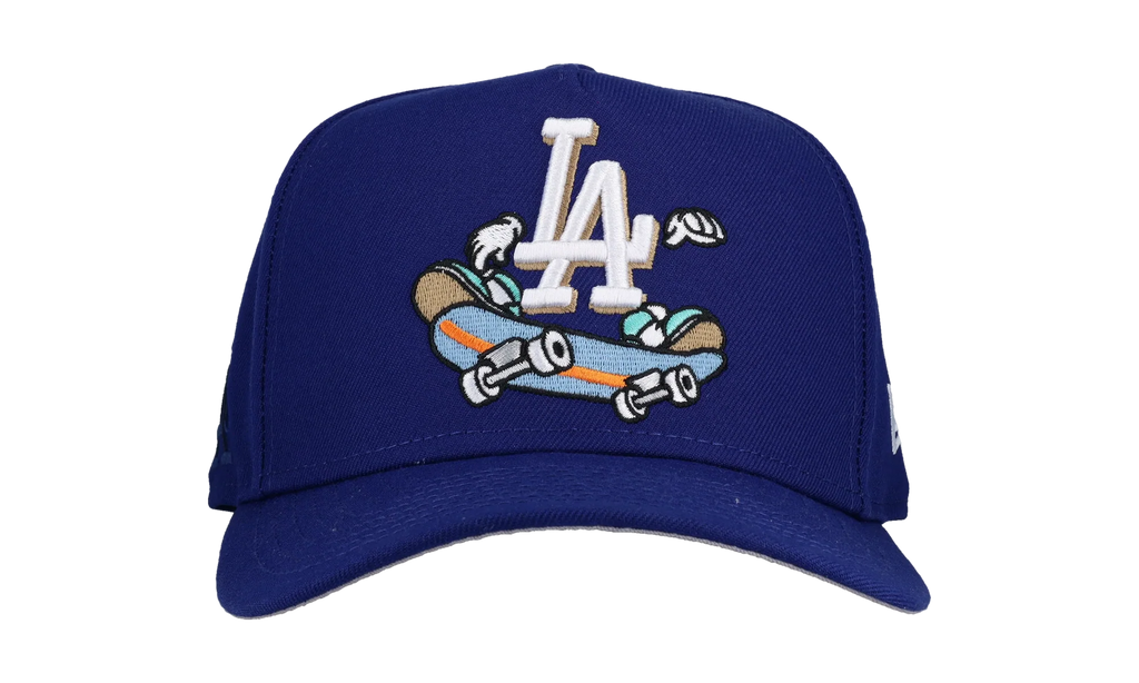 9FIFTY Los Angeles Dodgers Cartoon A Frame Snapback Hat "Blue" NE153