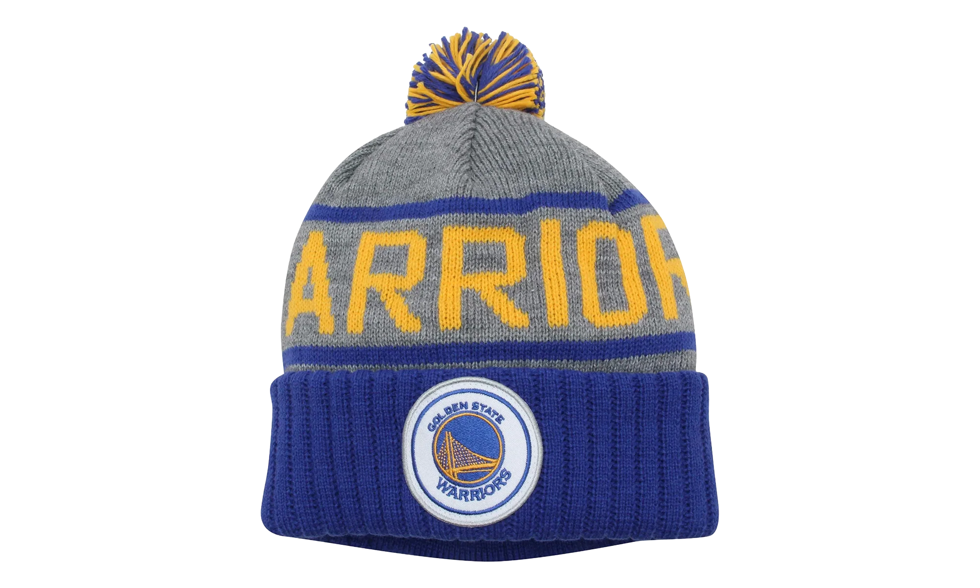 NBA High 5 Cuffed Knit Beanie "Golden State Warriors - Blue / Gray" KJ58Z GTE A 5WARRI