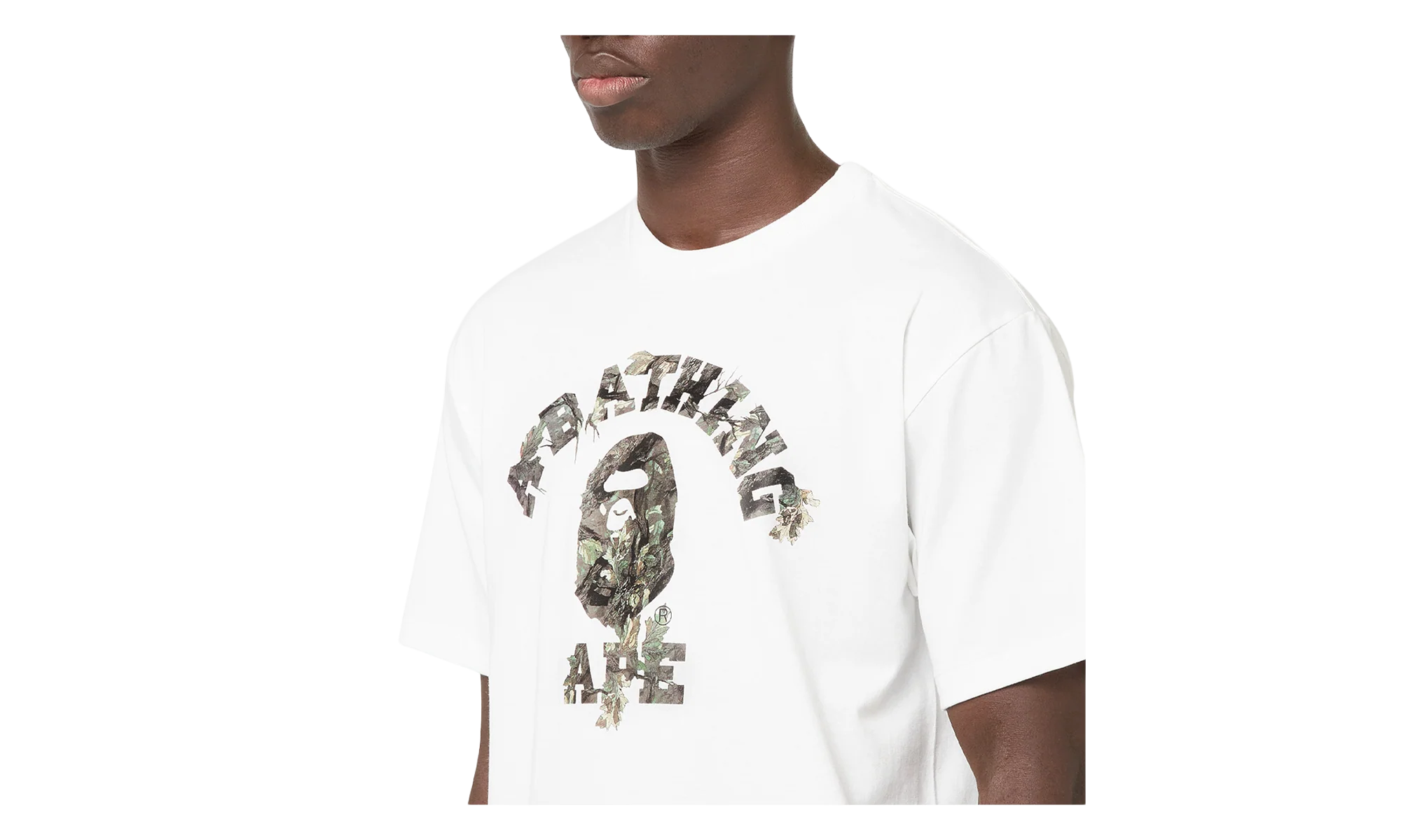 Tree Edge Camo College Tee "White / Brown" 1L80 110 030 WHT