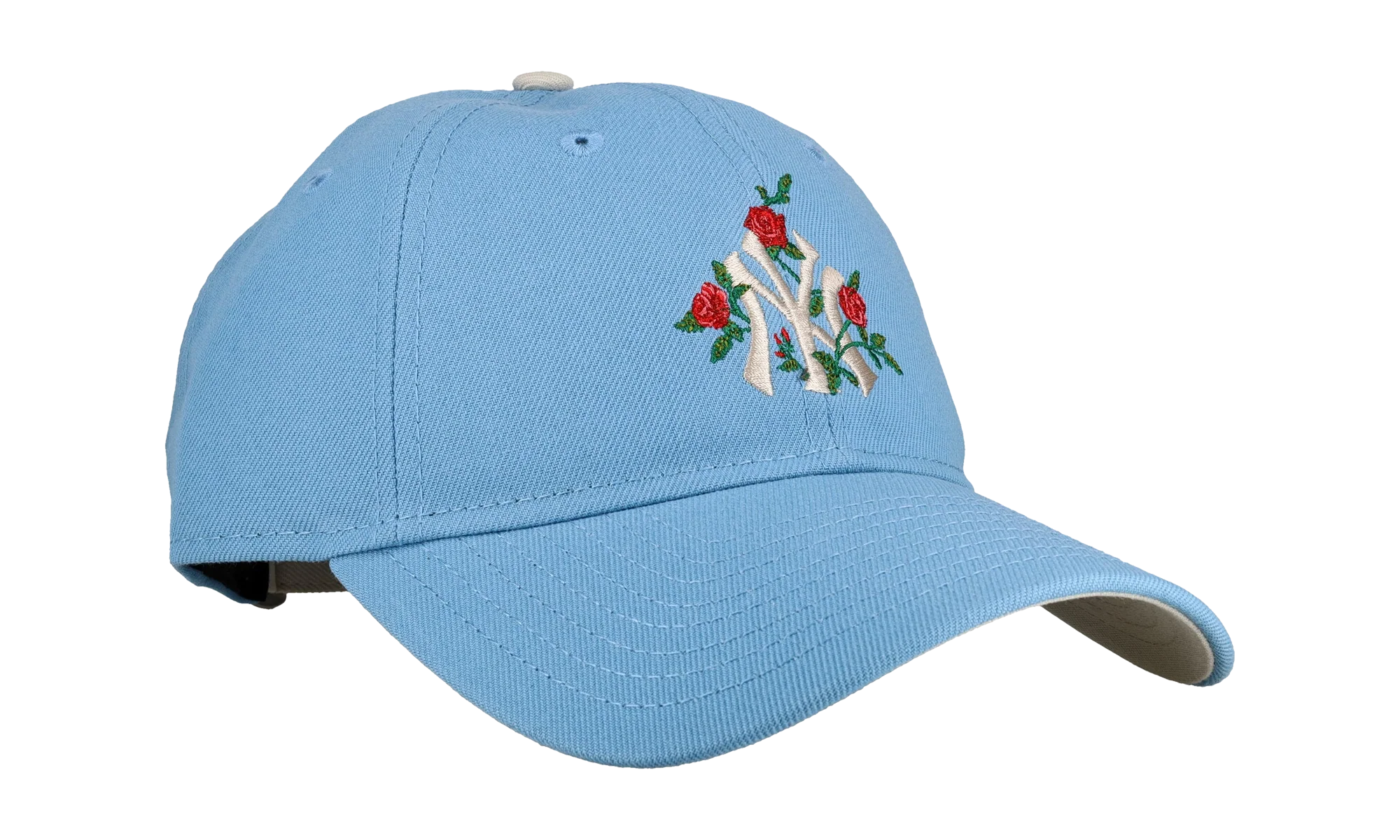 9TWENTY New York Yankees Premium Adjustable Hat "Sky Blue Roses" NE331