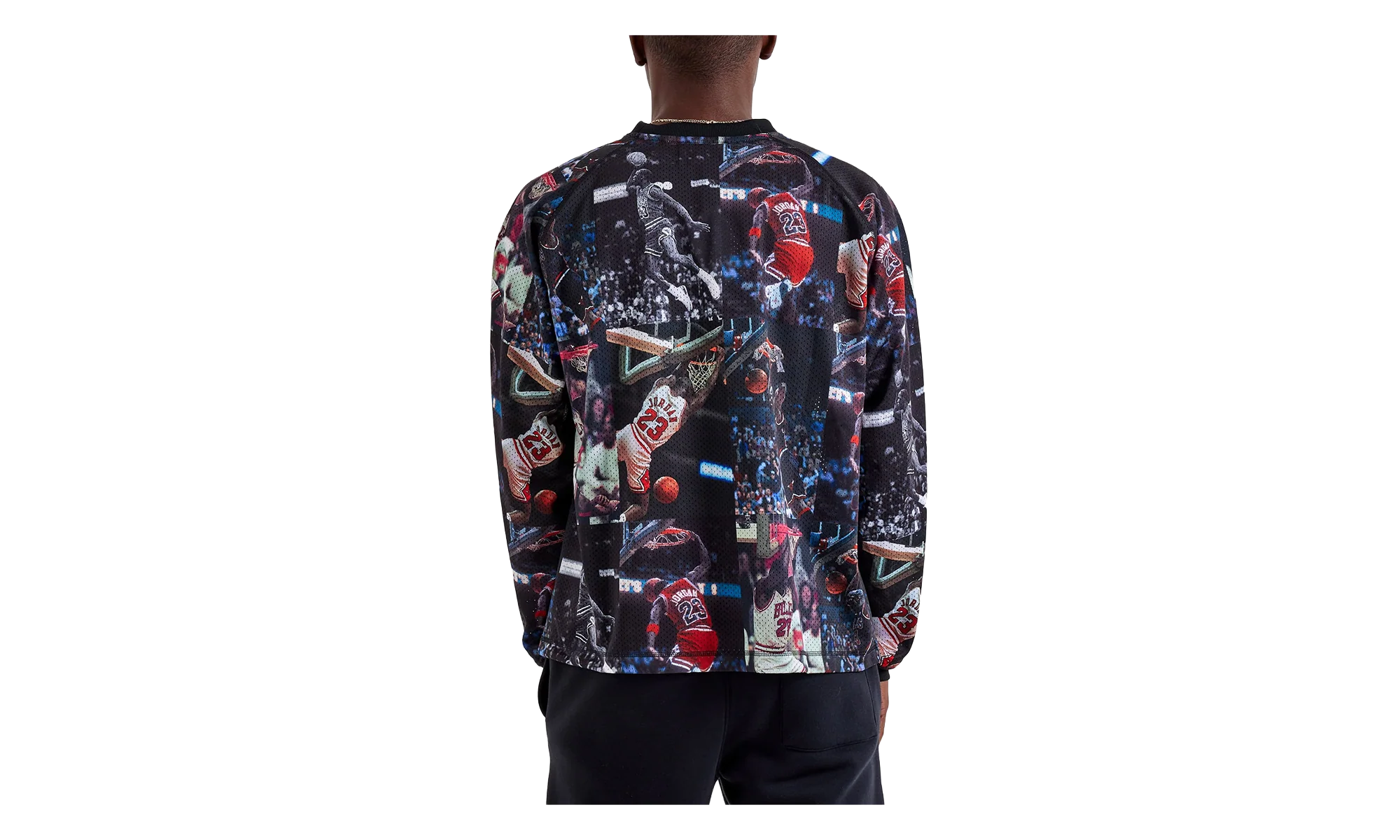 Jordan All Over Print Crewneck Shirt "Black / White" IF1831 010