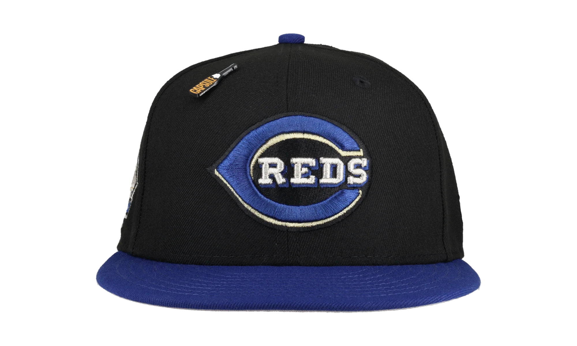 59FIFTY Cincinnati Reds New Years Collection Riverfront Stadium Patch Fitted Hat "Black / Grey" 123451293552