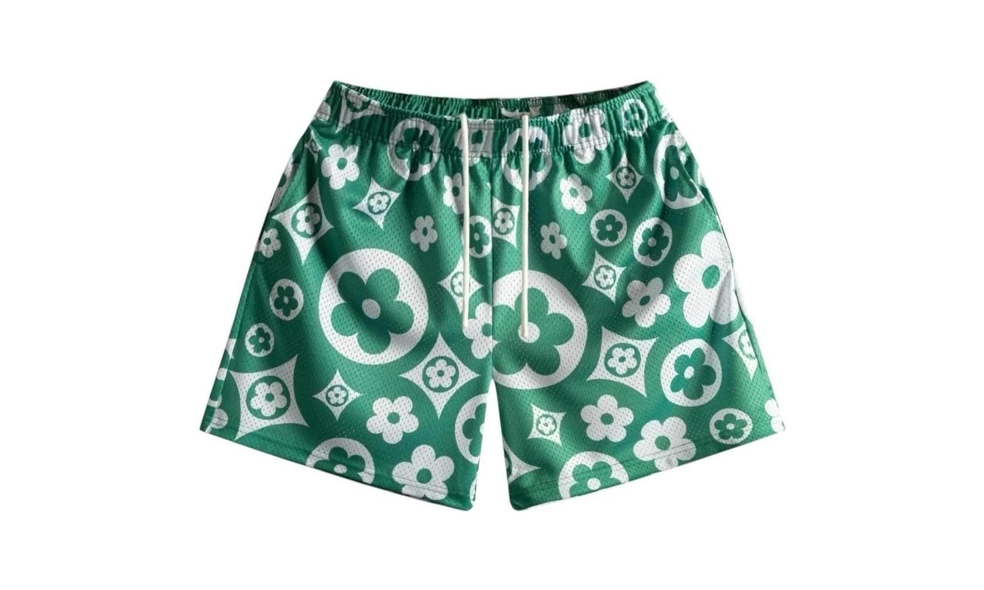Flower Shorts "Green / White" BS65