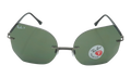 OVAL POLARIZED SUNGLASSES "BLACK ON GUN METAL" RB8065-004-9A_62