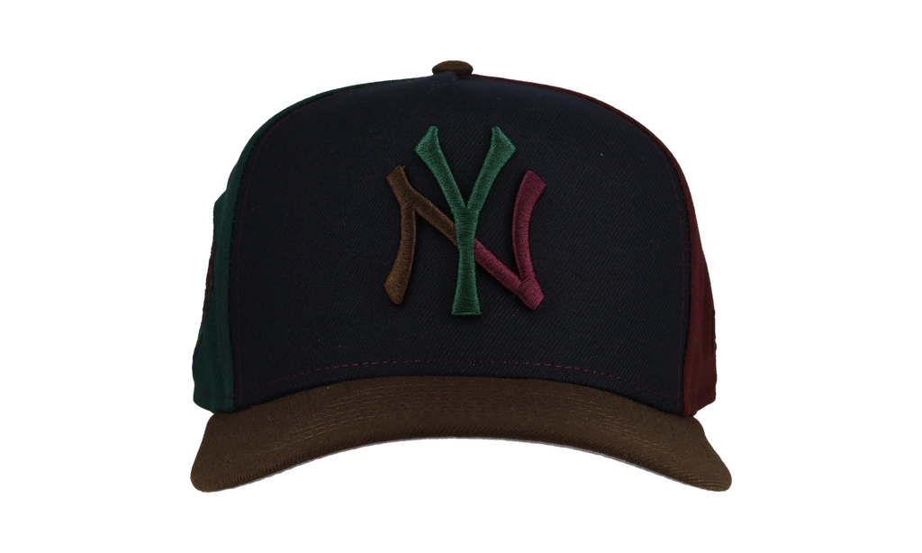 9FIFTY New York Yankees 1999 World Series Pinwheel A Frame Snapback Hat "Black / Green / Brown" NE262