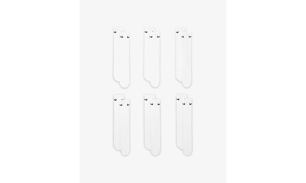 Everyday Cushioned Training Crew Socks (6 Pairs) "White / Black" SX7666 100