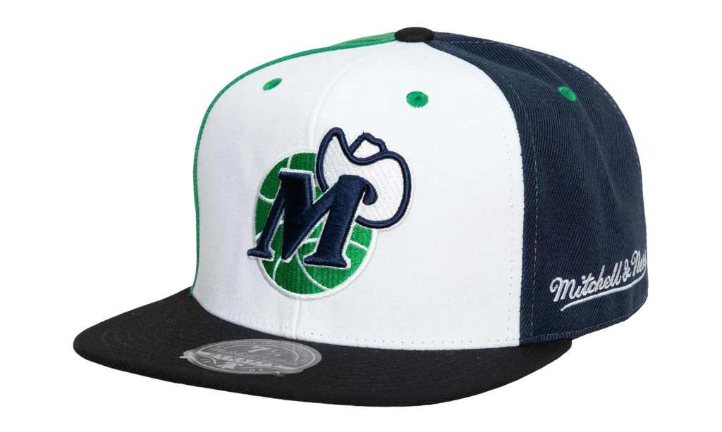NBA TRI Cycle Fitted Cap "Dallas Mavericks - White / Black" 6HSFDX21127 DMAWHBK