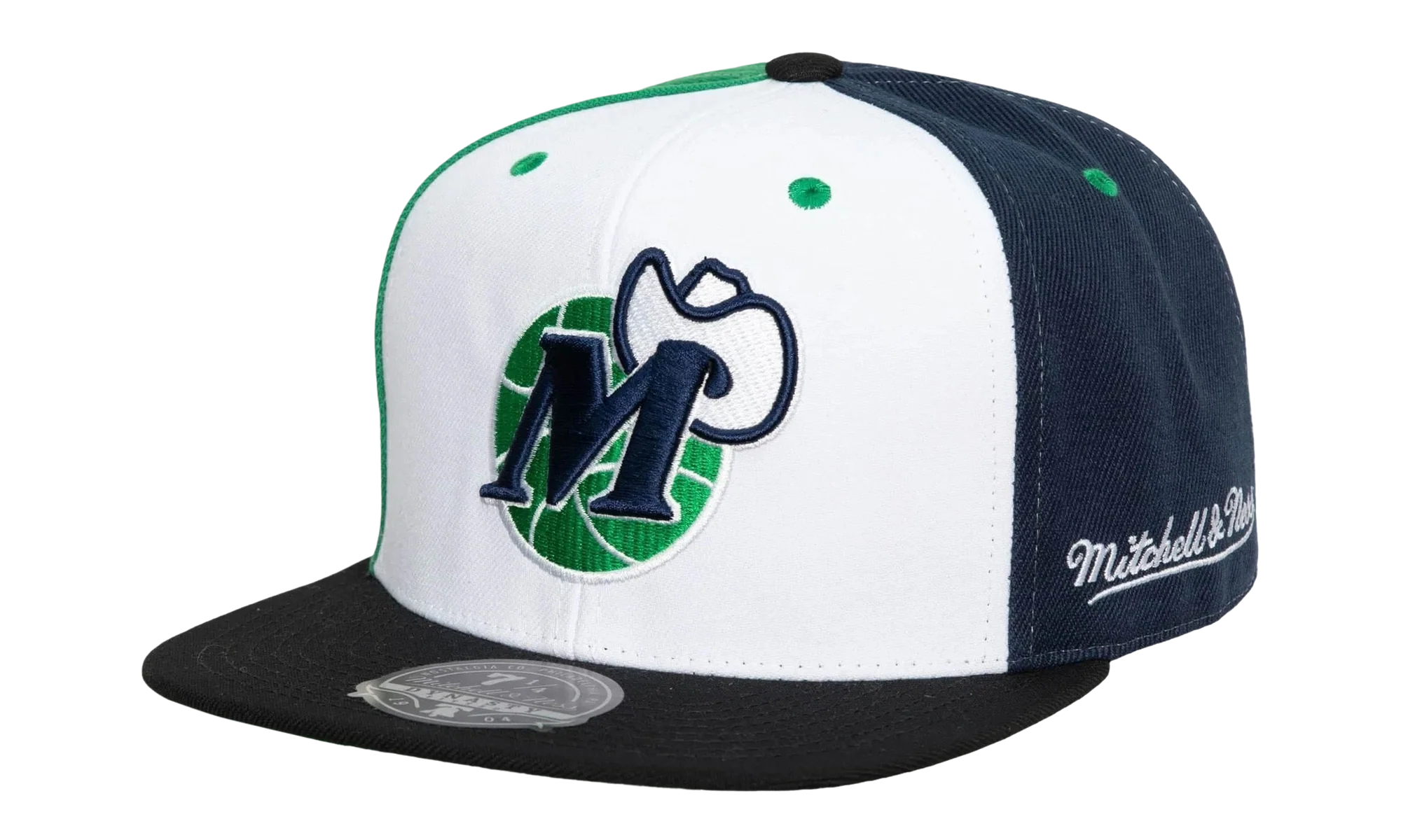 NBA TRI Cycle Fitted Cap "Dallas Mavericks - White / Black" 6HSFDX21127 DMAWHBK