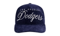 9TWENTY Los Angeles Dodgers Team Script Velvet 1 Snapback Hat "Blue" NE160