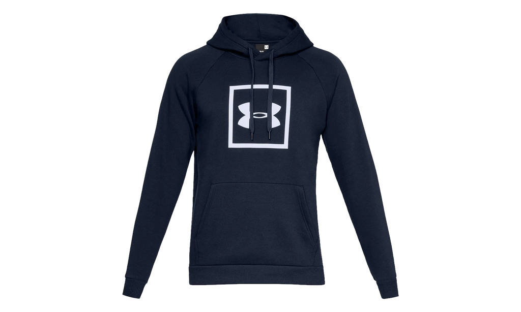 Rival Fleece Box Logo Hoodie "Academy / White" 1329745 408