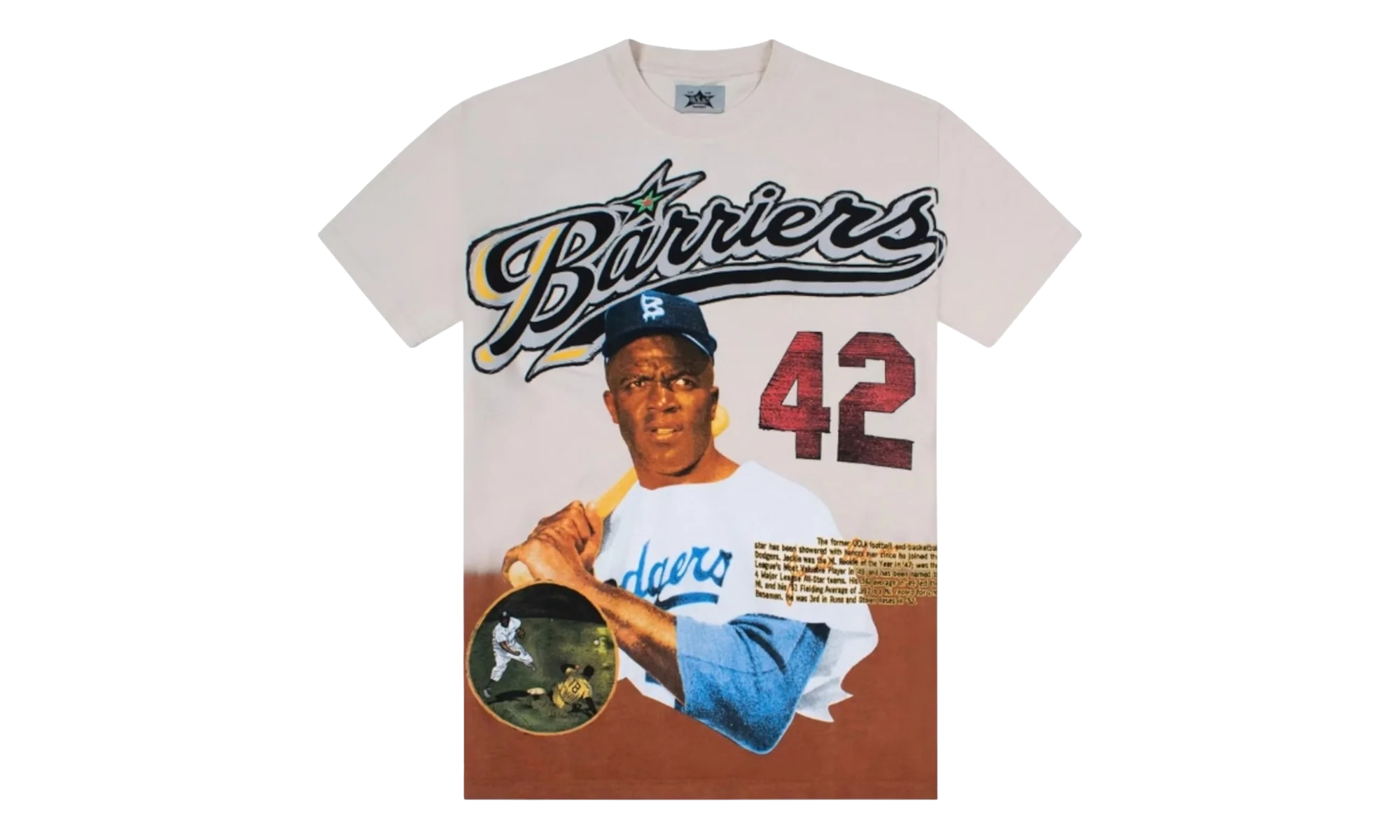 Jackie Robinson Tee "Brown" BAR47