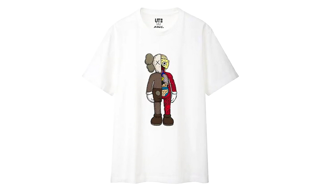 Uniqlo Flayed Tee "White" KAWS202501