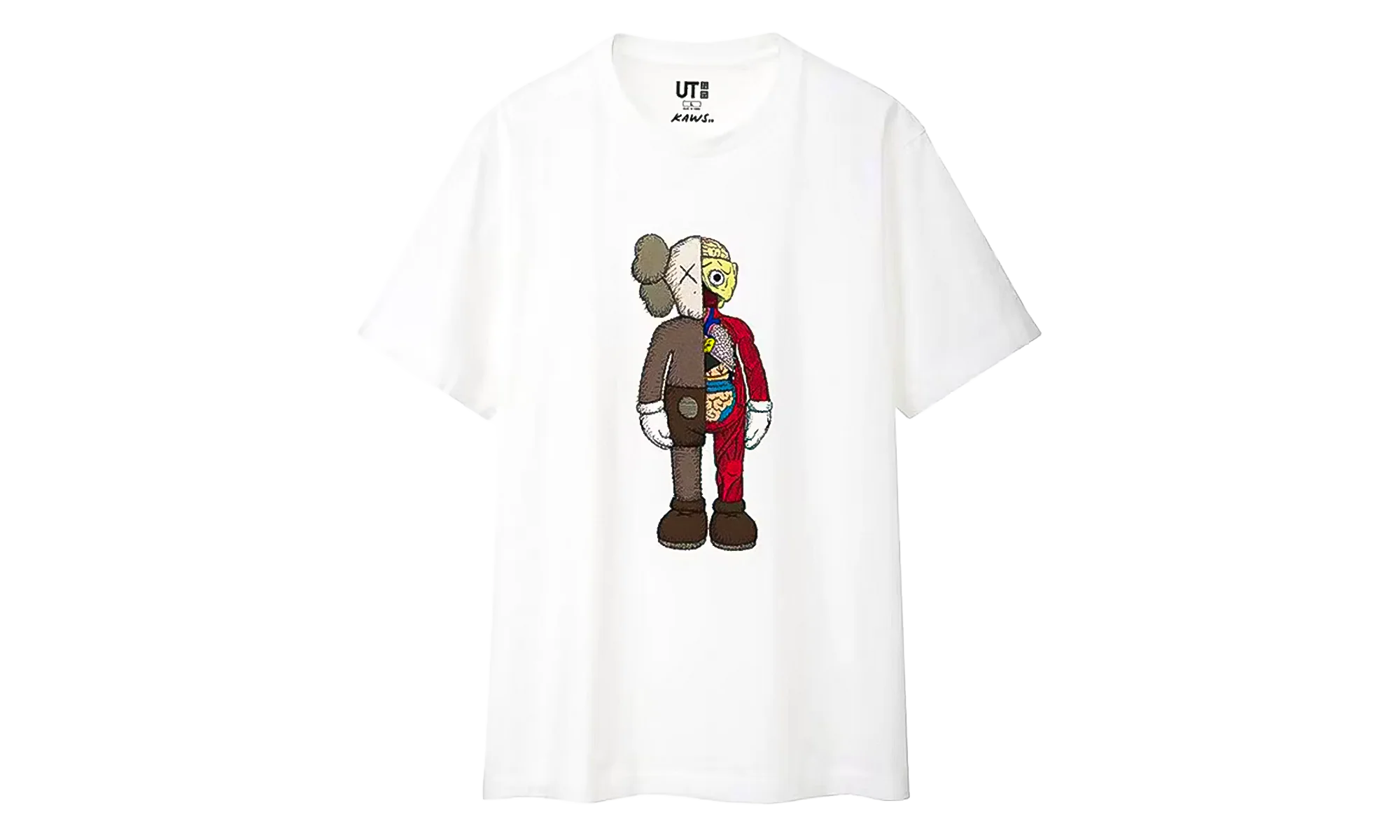 Uniqlo Flayed Tee "White" KAWS202501